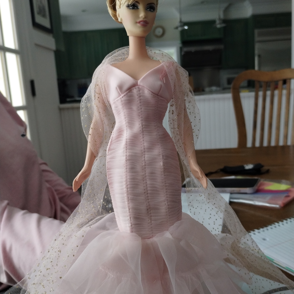 Elegant Pink Evening Gown